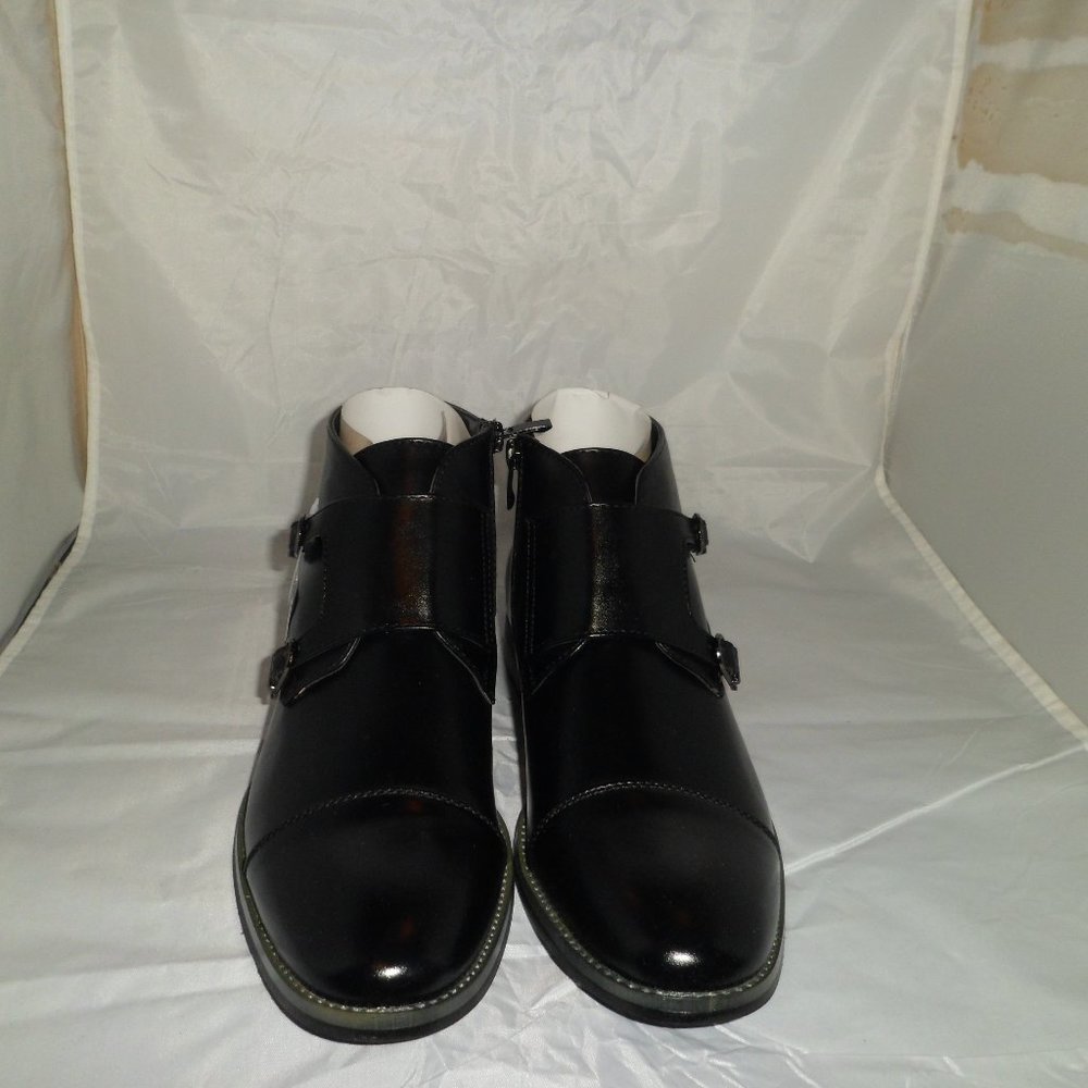 Black Monk Strap Boots